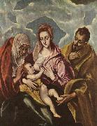 GRECO, El Holy Family with oil on canvas